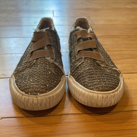 Blowfish Malibu Gold Glitter Slides - Picture 3 of 8